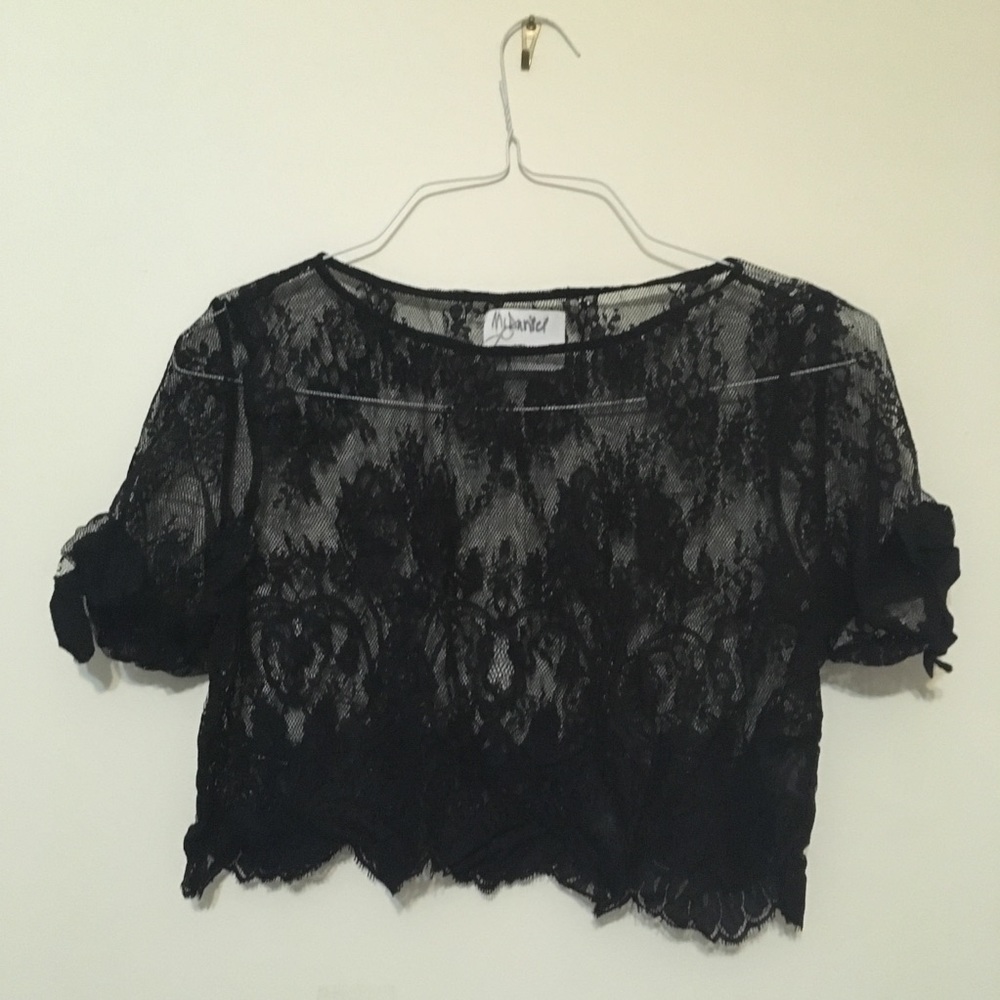 Crop sheer top